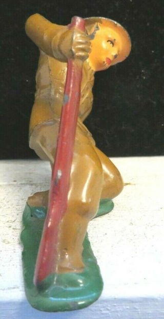 Vintage Barclay Lead Toy Soldier Falling With Rifle Cast Helmet B - 130 Paint 4