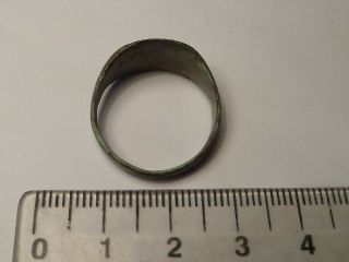 3780 Ancient Roman bronze ring with a pentagram 18 mm. 2