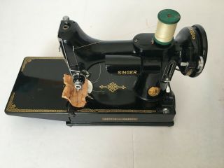 Vintage Singer Featherweight 221 - 1 Sewing Machine With Case And Accessories