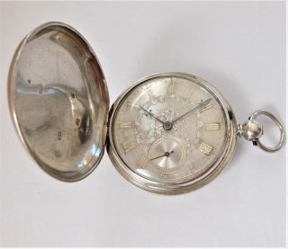 1854 Silver Cased Fusee Full Hunter Pocket Watch I A Inman Liverpool