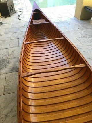 Vintage Wood Canoe - Atkinson Traveler - - 17.  5 feet 7
