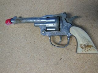 Vintage Eagle Cap Gun Metal Pistol Revolver