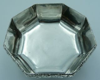 German Hammered Silver Footed Bowl 1920 ' s by Posen - Halmond und Krone Silber 6