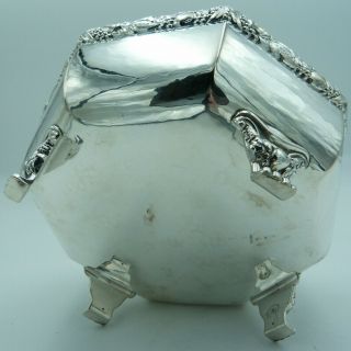 German Hammered Silver Footed Bowl 1920 ' s by Posen - Halmond und Krone Silber 8