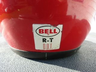 Vintage Bell Rt Red Open Face Snowmobile Helmet 70 
