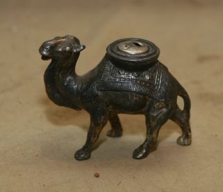 Antique Vintage Art Nouveau Spelter Camel Incense Burner Holder