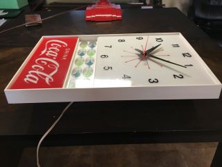 VINTAGE 1960`s DRINK COCA - COLA Lighted advertising clock Soda Sign 4