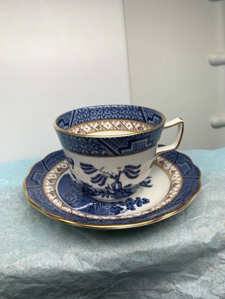 Vintage Royal Doulton Booths Real Old Willow Tea Cup And Saucer Sn 014