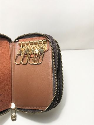 Vintage Louis Vuitton Zip Around Key Pouch - Coin Purse Brown LV Monogram 3