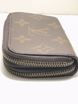 Vintage Louis Vuitton Zip Around Key Pouch - Coin Purse Brown LV Monogram 4