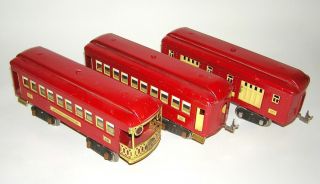 Rare Lionel Red Macy ' s Special 2 Passenger Set w/10 332 337 338 (DAKOTApaul) 3