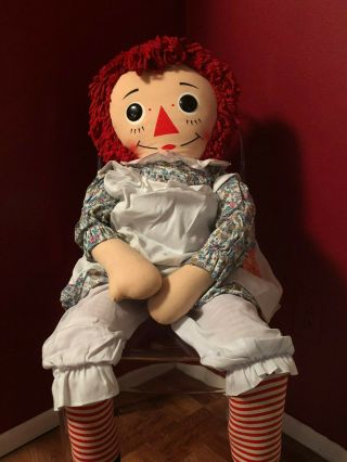 Annabelle Raggedy Ann Doll 38 " Knickerbocker 1970 