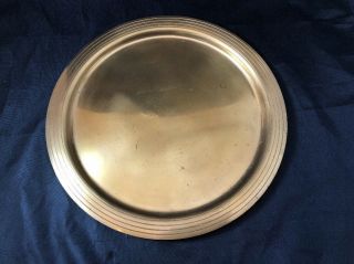 Antique Silvercrest Bronze Round Tray 11 3/4”
