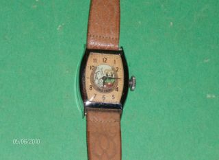 Vintage Dale Evans Watch With Horse Shoe & Cowhide Watch Band