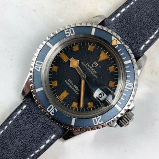 Vintage Tudor (by Rolex) Submariner Snowflake Wristwatch Ref.  9411/0 Blue Dial 2