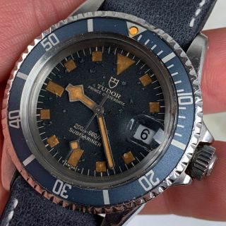 Vintage Tudor (by Rolex) Submariner Snowflake Wristwatch Ref.  9411/0 Blue Dial 4