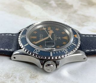 Vintage Tudor (by Rolex) Submariner Snowflake Wristwatch Ref.  9411/0 Blue Dial 5