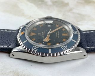 Vintage Tudor (by Rolex) Submariner Snowflake Wristwatch Ref.  9411/0 Blue Dial 6
