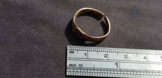 Unique very rare Post Medieval bronze signet ring.  L29m 6