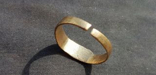 Unique very rare Post Medieval bronze signet ring.  L29m 7