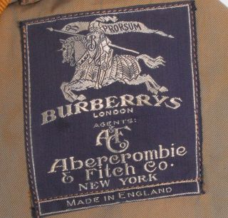 Vintage 30s 40s BURBERRYS for Abercrombie & Fitch Belted Back Hunting Jacket 12