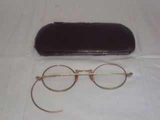 Antique Bausch & Lomb 1/10 12k Gold Filled Ornate Design Spectacles Eye Glasses