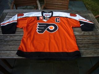 Nike Eric Lindros Philadelphia Flyers Orange Hockey Jersey Sz.  52 Nwt Vtg
