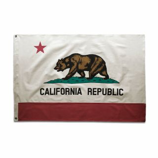 100 Cotton 3x5 California Republic State Flag Pennant Vintage Style Made In Usa
