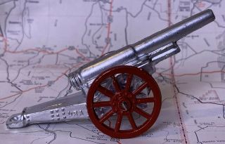 Vintage Manoil Barclay Lead Toy Soldier Cannon Artillery Spoke Wheels