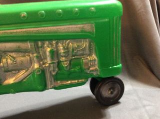 Vintage Large 1960 ' s Green Plastic Blow Mold Farm Tractor Toy 5