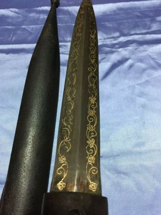 Antique Russian Caucasian Dagger Kinjal Kindjal Sword Shamshir Shashka