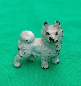 1930 Hubley Iron Pomeranian Or Spitz Or Eskimo Dog Paint Lancaster Pa