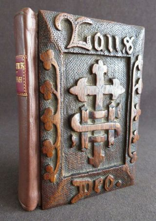 Rare Hooper 1550 Sermons Jonah Religion Protestant Martyr Carved Wood Binding