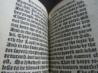 Rare HOOPER 1550 SERMONS JONAH Religion PROTESTANT MARTYR Carved Wood BINDING 3