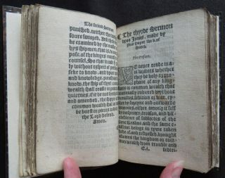 Rare HOOPER 1550 SERMONS JONAH Religion PROTESTANT MARTYR Carved Wood BINDING 6