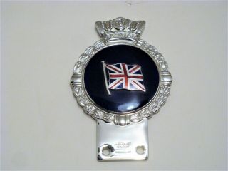 Vintage Rare Gaunt London British Flag Union Jack England Bumper Grille Badge
