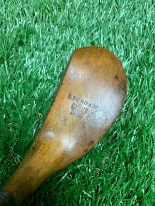 Antique Vintage R.  Forgan,  St Andrews Hickory Shaft Transitional Long Nose Wood