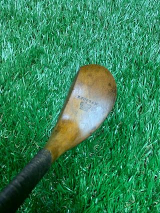 Antique Vintage R.  Forgan,  St Andrews Hickory Shaft Transitional Long Nose Wood 2