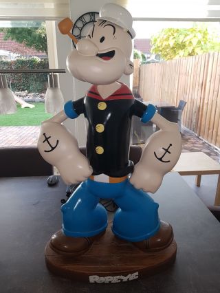 Extremely Rare Popeye Standing Giant Figurine Statue