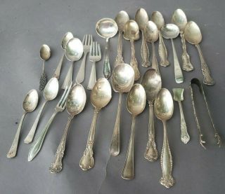25 Sterling Silver Spoons,  Etc.  432 Grams