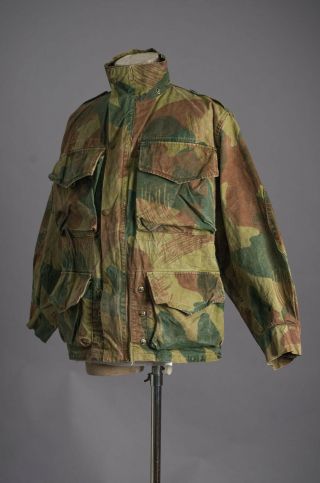 Vtg 1956 Abl Bawi Belgian Army Paratroopers Camouflage Jacket