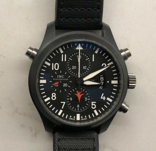 Iwc Top Gun - Split Second Double Chronograph - Iw379901 - Rare And