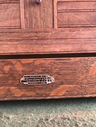 Vintage Antique H Gerstner & Sons Machinist Tool Box Chest 11 Drawers 2