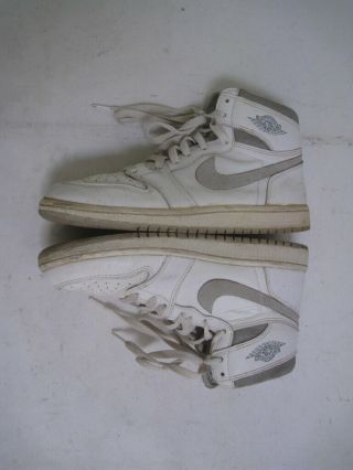 Vintage 1985 Nike Air Jordan White Grey Size 10