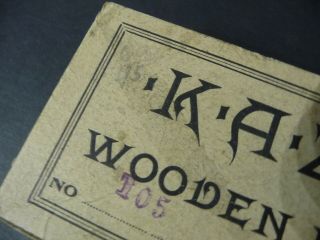 c.  1910 Red KAZOO Wooden Minnow Rhodes Shakespeare 105 Box NearMint 2