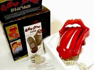 Rolling Stones - Vintage Tongue Shaped Telephone - 1984 - Factory Packed