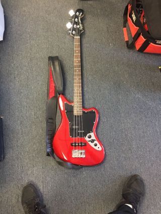 Squier Vintage Jaguar Special Electric Bass Guitar,  Candy Apple Red