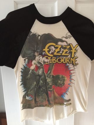 Ozzy Osbourne " The Ultimate Sin " 1986 Concert Shirt / Jersey Authentic Vintage
