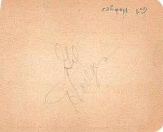 Gil Hodges Real Hand Signed Vintage Album Page Brooklyn Dodgers Jsa Loa