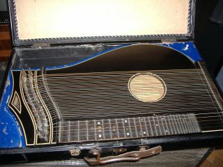 Old Concert Zither Lap Harp Vintage 6